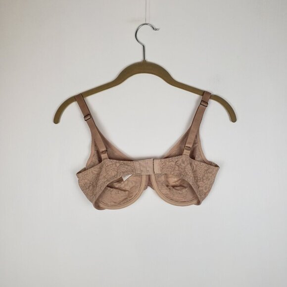 Wacoal Halo Lace Seamless Underwire Bra 65149 Toast Tan Neutral Size 34D - Picture 2 of 5
